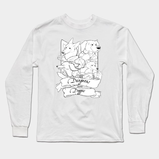 Dungeons and Doggos Emblem Long Sleeve T-Shirt by DnDoggos